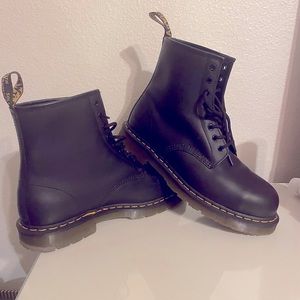 Dr. Marten boots style 1460 steel toe boots. Size 12